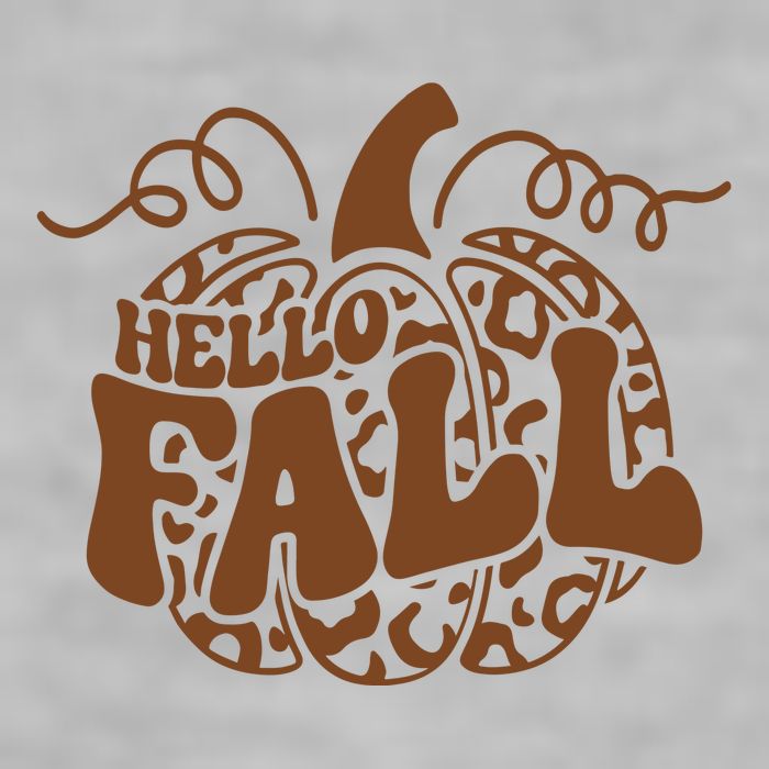 Hello Fall Vibes Leopard Pumpkin Ladies PosiCharge Tri-Blend Wicking Tank