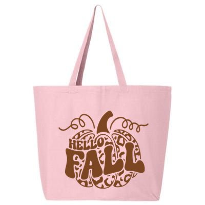 Hello Fall Vibes Leopard Pumpkin 25L Jumbo Tote