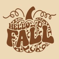 Hello Fall Vibes Leopard Pumpkin Zip Tote Bag