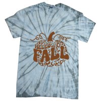 Hello Fall Vibes Leopard Pumpkin Tie-Dye T-Shirt