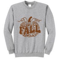 Hello Fall Vibes Leopard Pumpkin Tall Sweatshirt