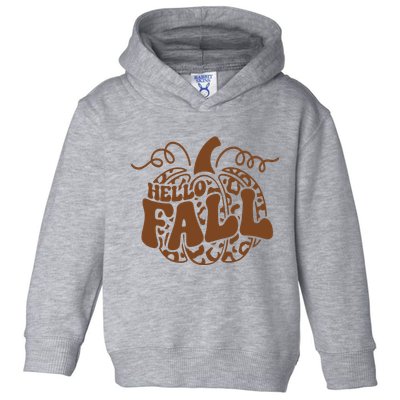 Hello Fall Vibes Leopard Pumpkin Toddler Hoodie