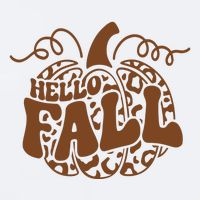 Hello Fall Vibes Leopard Pumpkin Sueded Cloud Jersey T-Shirt