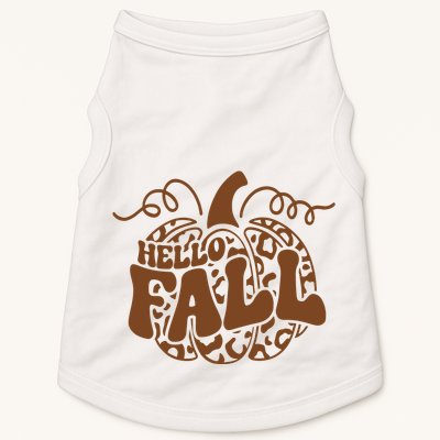 Hello Fall Vibes Leopard Pumpkin Doggie Tank