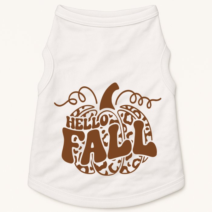 Hello Fall Vibes Leopard Pumpkin Doggie Tank