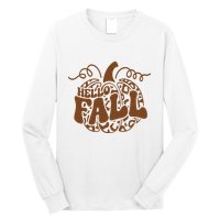 Hello Fall Vibes Leopard Pumpkin Long Sleeve Shirt
