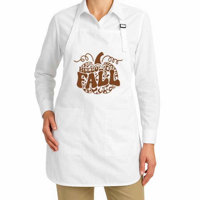 Hello Fall Vibes Leopard Pumpkin Apron