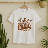 Hello Fall Vibes Leopard Pumpkin T-Shirt