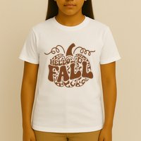 Hello Fall Vibes Leopard Pumpkin T-Shirt