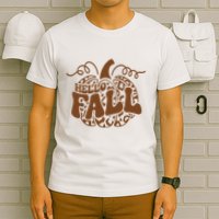 Hello Fall Vibes Leopard Pumpkin T-Shirt