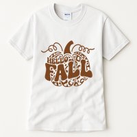Hello Fall Vibes Leopard Pumpkin Tall T-Shirt