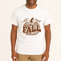 Hello Fall Vibes Leopard Pumpkin Tall T-Shirt