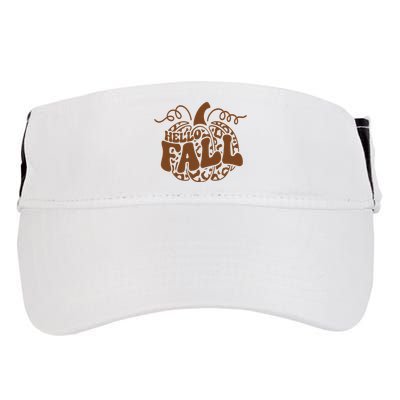 Hello Fall Vibes Leopard Pumpkin Adult Drive Performance Visor