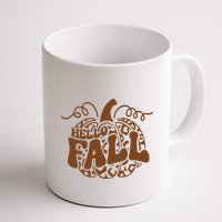 Hello Fall Vibes Leopard Pumpkin Mug