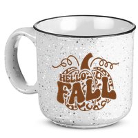 Hello Fall Vibes Leopard Pumpkin 15oz Campfire Ceramic Mug
