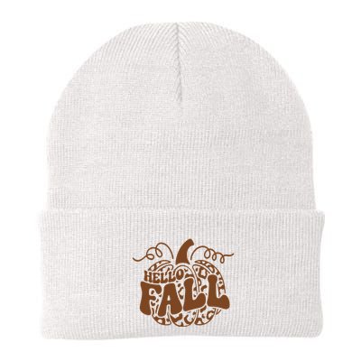 Hello Fall Vibes Leopard Pumpkin Beanie