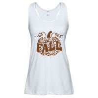 Hello Fall Vibes Leopard Pumpkin Ladies Essential Flowy Tank