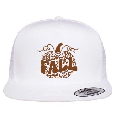 Hello Fall Vibes Leopard Pumpkin Flatbill Hat