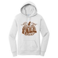 Hello Fall Vibes Leopard Pumpkin Women's Pullover Hoodie