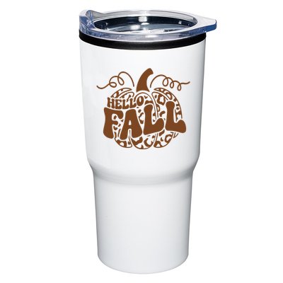 Hello Fall Vibes Leopard Pumpkin Tumbler
