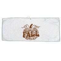Hello Fall Vibes Leopard Pumpkin Large Microfiber Waffle Golf Towel