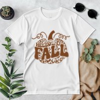 Hello Fall Vibes Leopard Pumpkin Premium T-Shirt