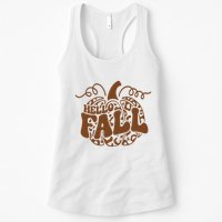 Hello Fall Vibes Leopard Pumpkin Womens Tank Top