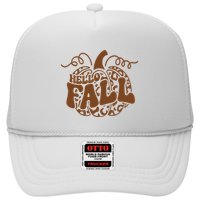Hello Fall Vibes Leopard Pumpkin Trucker Hat