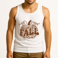 Hello Fall Vibes Leopard Pumpkin Tank Top