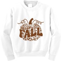 Hello Fall Vibes Leopard Pumpkin Kids Sweatshirt