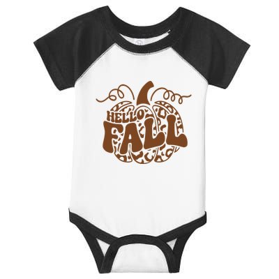 Hello Fall Vibes Leopard Pumpkin Infant Baby Jersey Bodysuit