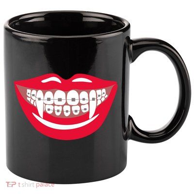 Halloween Funny Vampire Teeth Braces Orthodontist Dentist Cool Gift 11oz C Handle Ceramic Mug