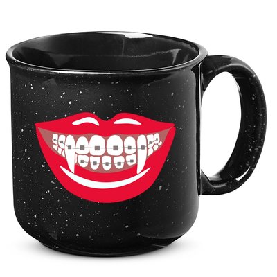 Halloween Funny Vampire Teeth Braces Orthodontist Dentist Cool Gift 15oz Campfire Ceramic Mug