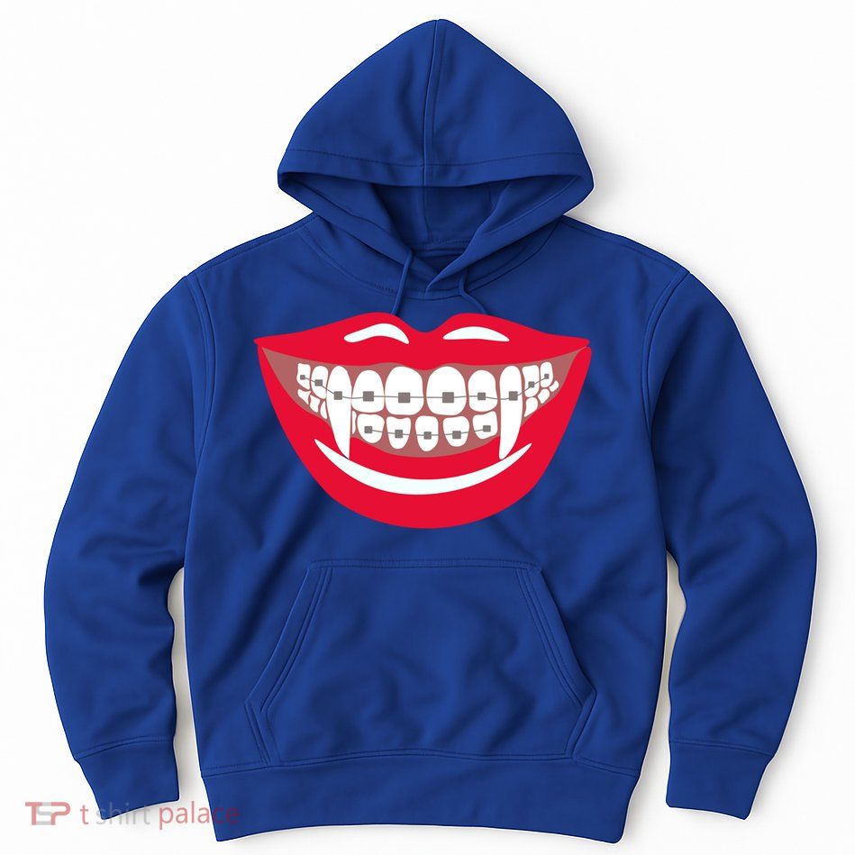 Halloween Funny Vampire Teeth Braces Orthodontist Dentist Cool Gift Hoodie