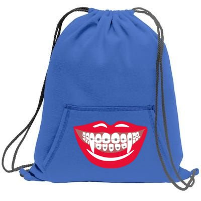 Halloween Funny Vampire Teeth Braces Orthodontist Dentist Cool Gift Sweatshirt Cinch Pack Bag