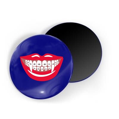 Halloween Funny Vampire Teeth Braces Orthodontist Dentist Cool Gift Magnet