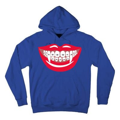 Halloween Funny Vampire Teeth Braces Orthodontist Dentist Cool Gift Tall Hoodie