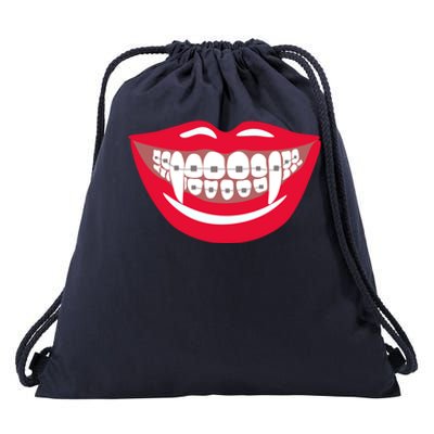 Halloween Funny Vampire Teeth Braces Orthodontist Dentist Cool Gift Drawstring Bag