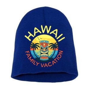 Hawaii Family Vacation Gift Short Acrylic Beanie