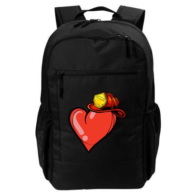 Heart Firefighter Valentines Day Cool Volunteer Fire Gift Backpack