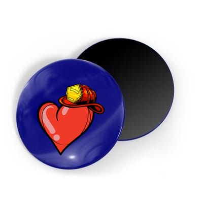 Heart Firefighter Valentines Day Cool Volunteer Fire Gift Magnet