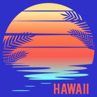 Hawaii Family Vacation Sunset Illustration Gift 16 in Basic Backpack