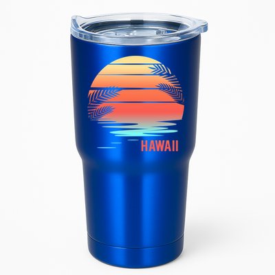 Hawaii Family Vacation Sunset Illustration Gift Tumbler
