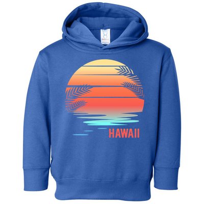 Hawaii Family Vacation Sunset Illustration Gift Toddler Hoodie
