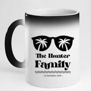 Hunter Family Vacation Matching Family Group Gift 11oz Black Color Changing Mug