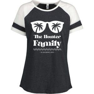 Hunter Family Vacation Matching Family Group Gift Enza Ladies Jersey Colorblock Tee