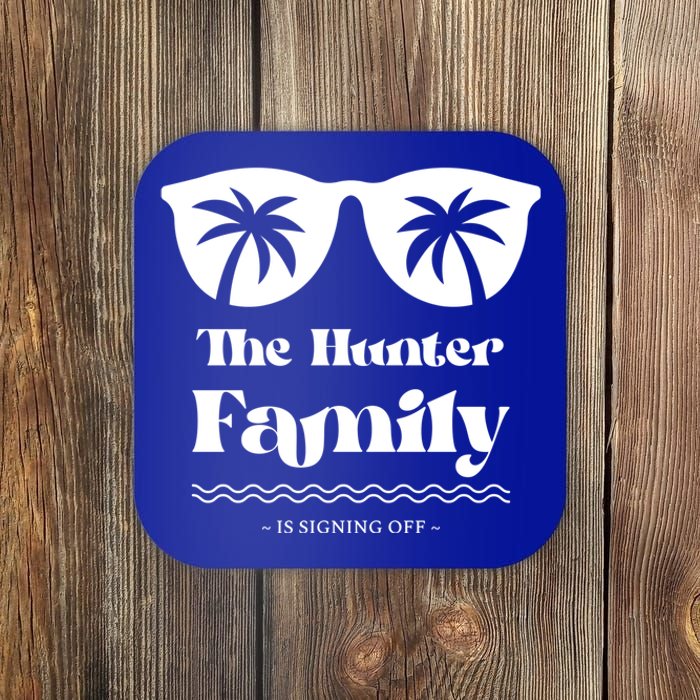 Hunter Family Vacation Matching Family Group Gift Coaster