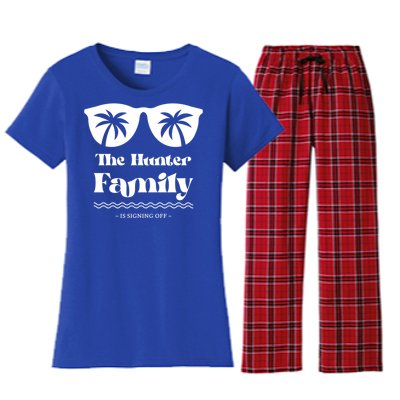 Hunter Family Vacation Matching Family Group Gift Women's Flannel Pajama Set