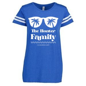 Hunter Family Vacation Matching Family Group Gift Enza Ladies Jersey Football T-Shirt