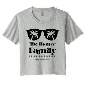 Hunter Family Vacation Matching Family Group Gift Women's Crop Top Tee